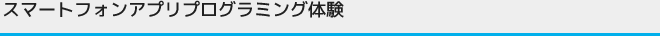 スマートフォンアプリプログラミング体験